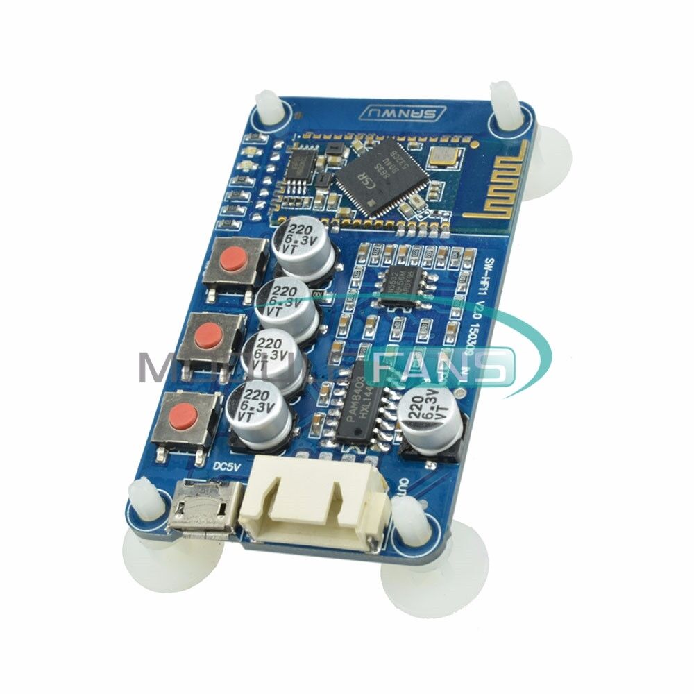 PAM8403 Bluetooth 4.0 Receiver Board Wireless Stereo Audio Amplifier USB CSR8635