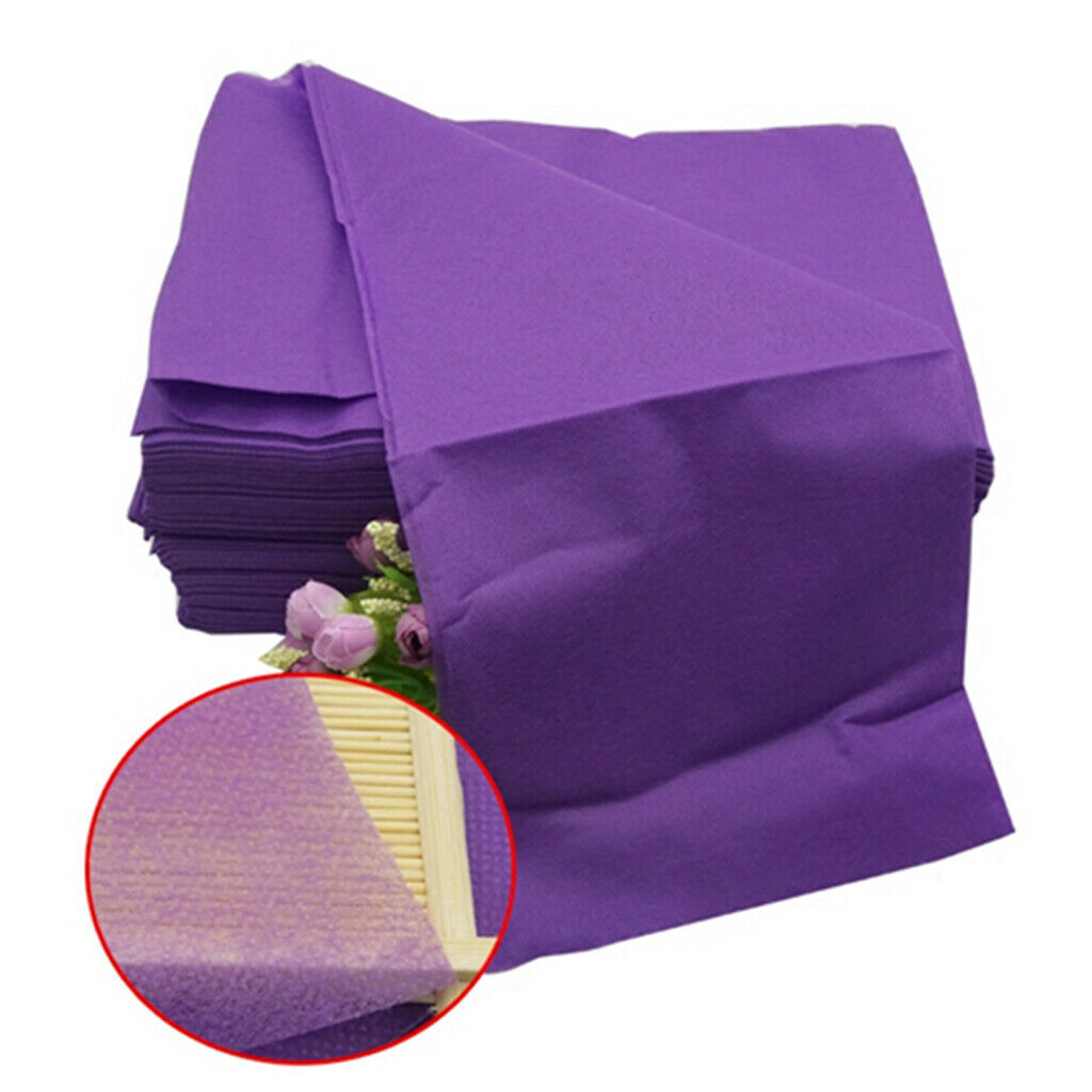 40Piece Non-woven Disposable Massage Table Sheet Bed Cover Waterproof Purple