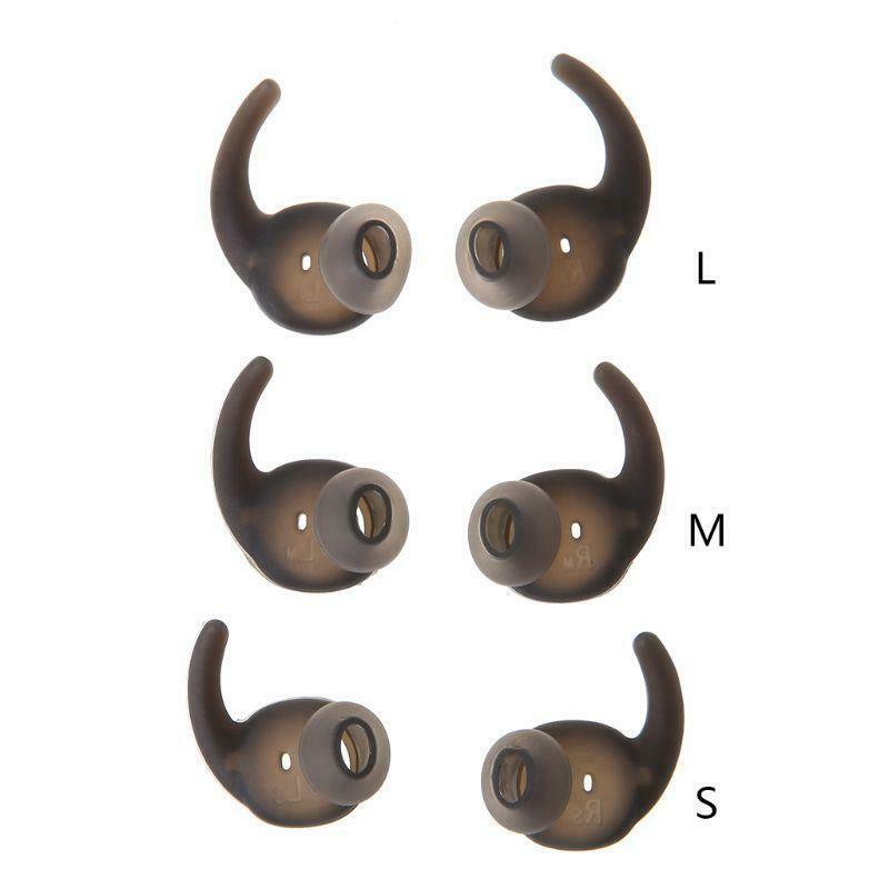3Pairs S/M/L Silicone Earbuds Tips Ear Hook Earphone Case In Ear Soft Silicone