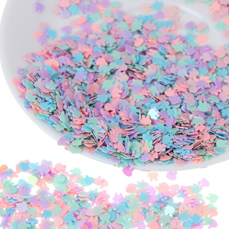15g Ultrathin 4mm Rabbit Shape Glitter quins for wedding Christmas Decor .l8