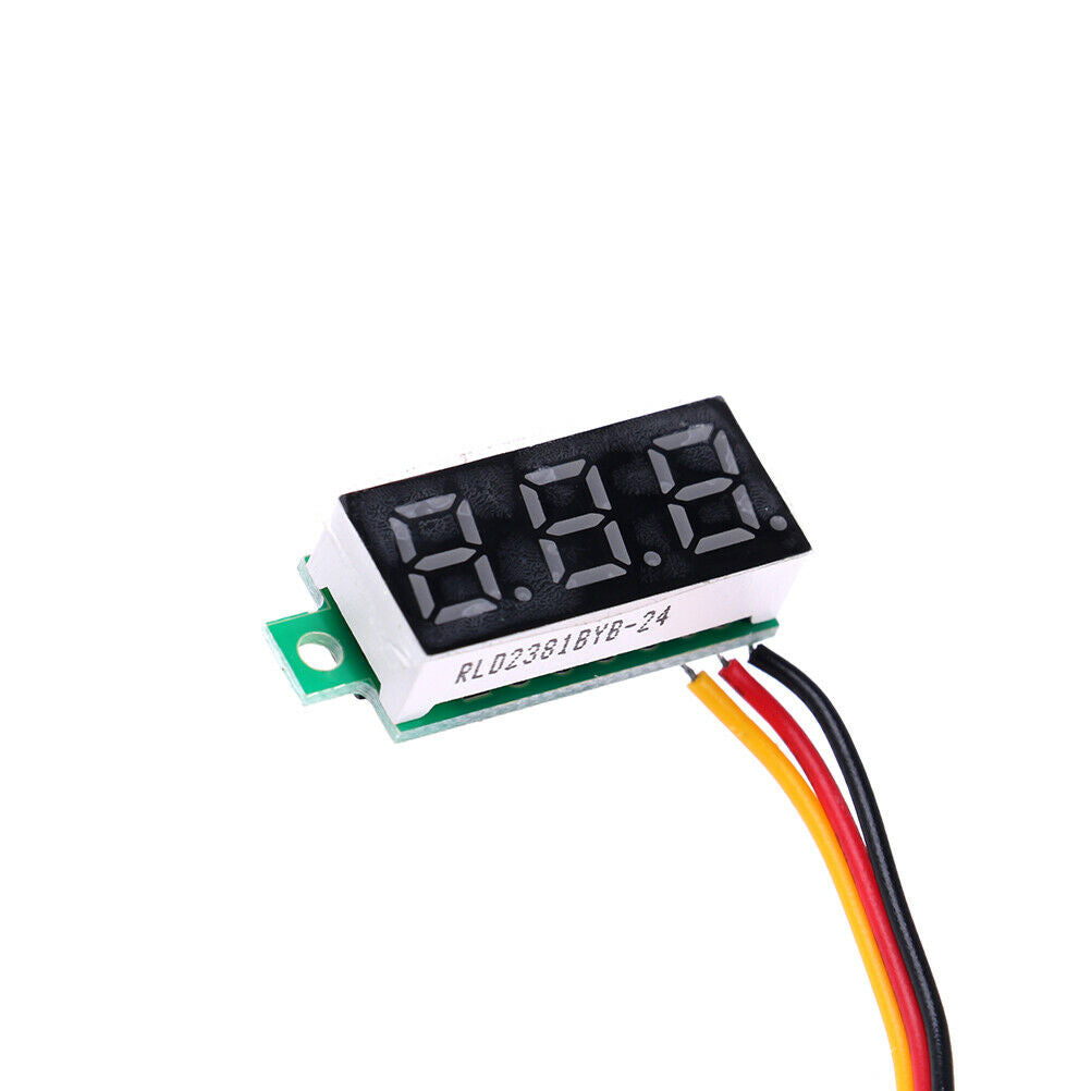 3-Wire mini DC 0-100V voltmeter LED panel 3-digital display voltage.l8