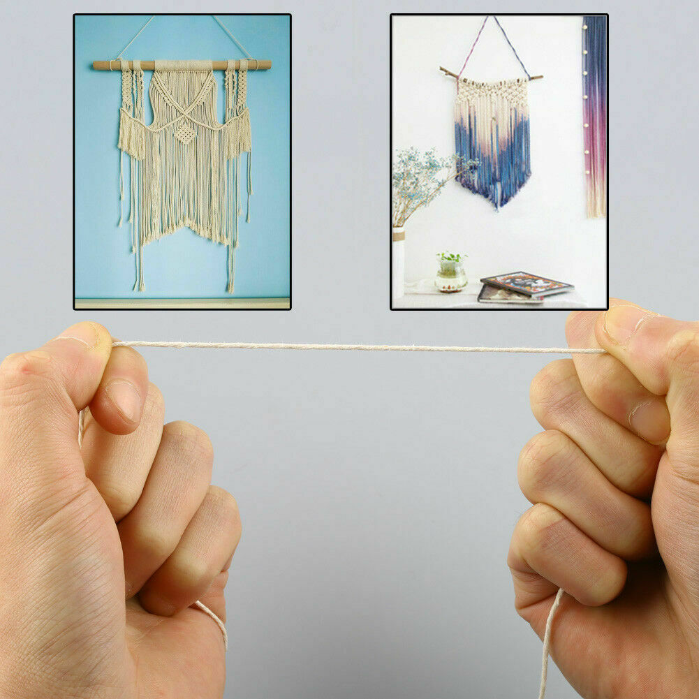 50M Natural Handmade Cotton Piping Cord Draw String Craft Macrame Artisan String