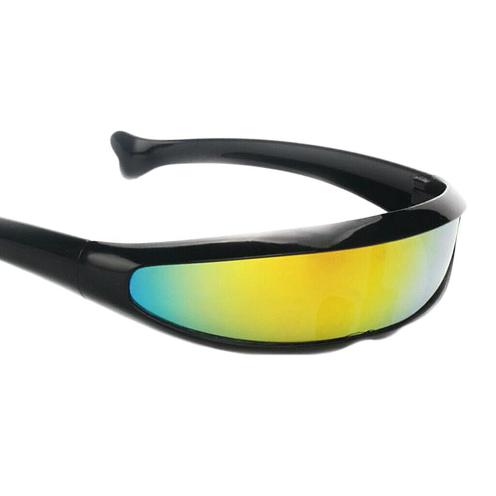 4x 80s Futuristic Sunglasses Party Monoblock Glasses Eyewear Funny Dress up