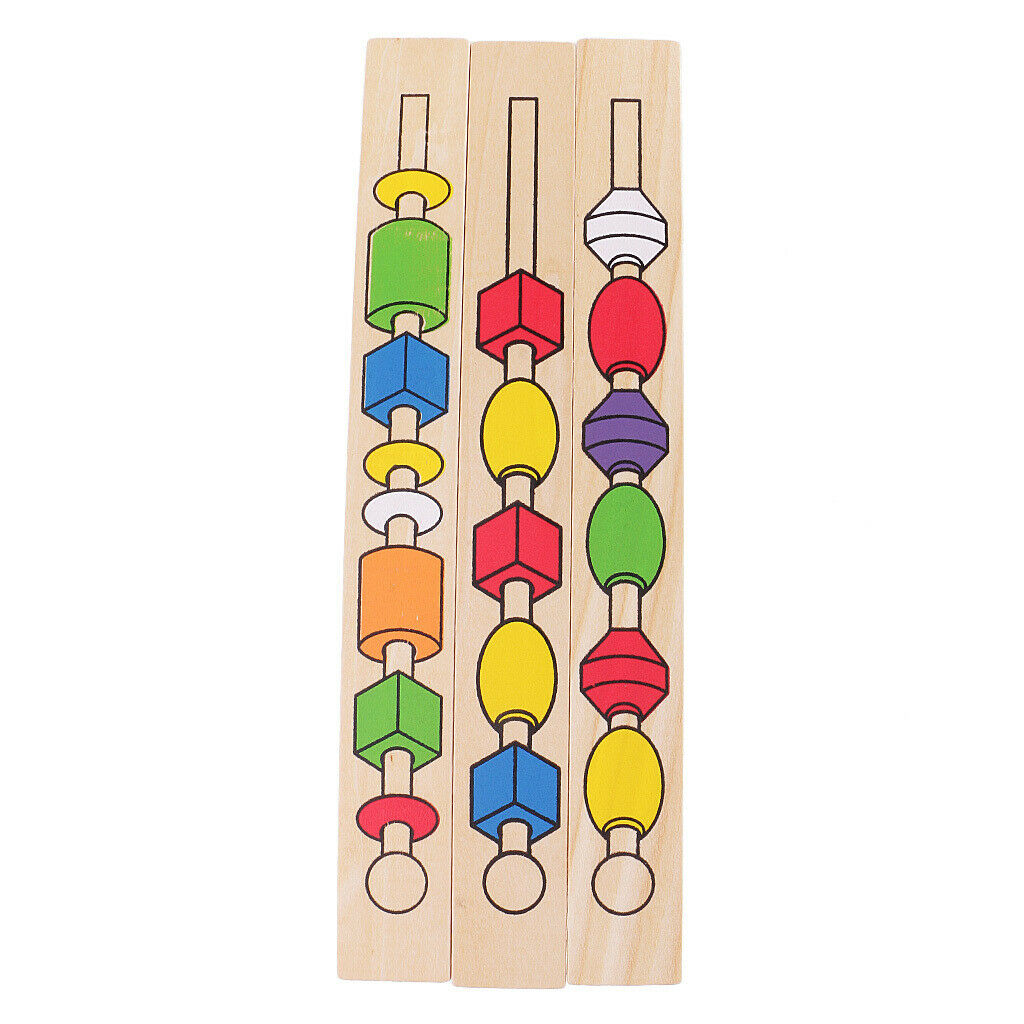 6 Colors Stacking Building Beads Kids Early Learning Educational