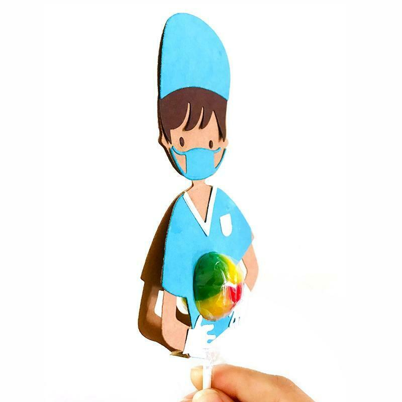 Character Doctor Lollipop Box Carbon Steel Cutting Dies DIY Scrapbooking Photo