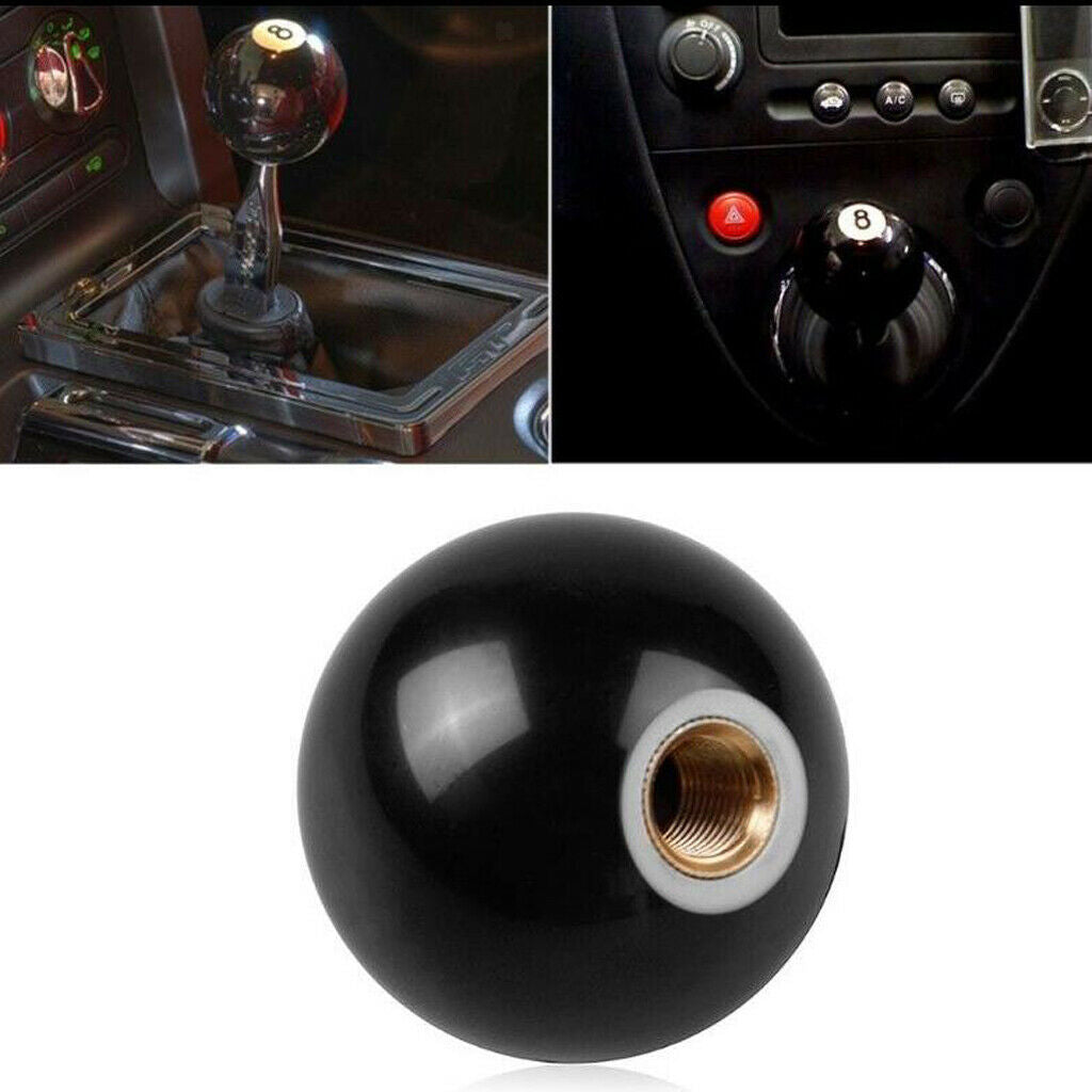 Universal 8 Billiard Round Car M12X1.25 Gear Shift Knob with M10x1.25 Nut