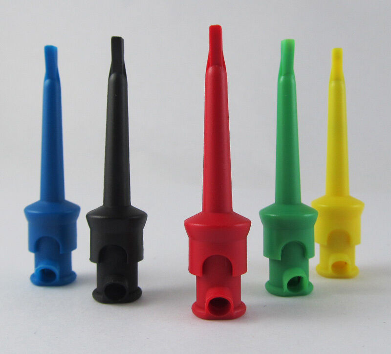 1set  PA Copper Flexible Large Test Hook Clip Probes 5Colors High Quality Nylon