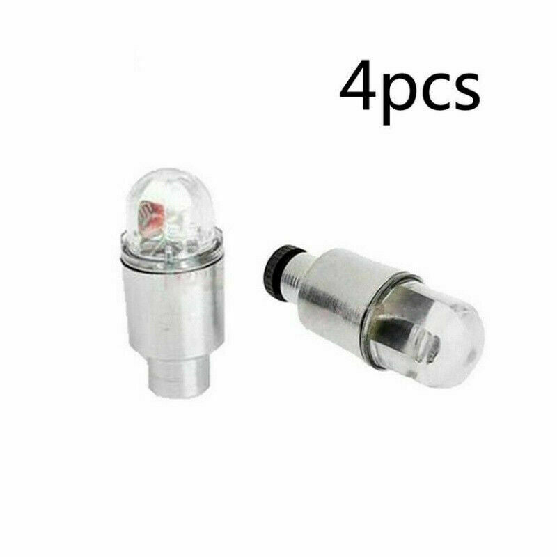 4PCS Car Blue Wheel Tire Air Valve Stem LED Light Caps Cover Accessories 3.8cm