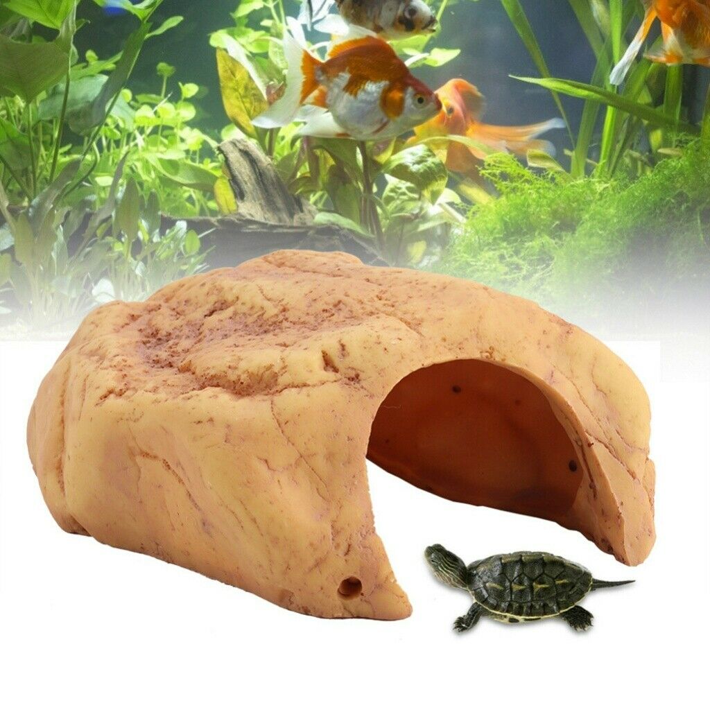 Turtle Reptile Hide Habitat Platform Basking Cave Water Aquatic Climb Ornament