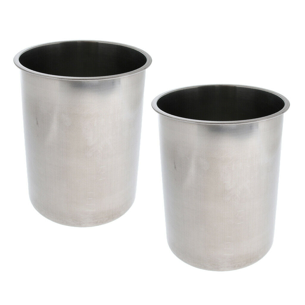 2PCS 2.5L Thickened Stainless Steel Champagne Ice Bucket Wine Cooler Chiller