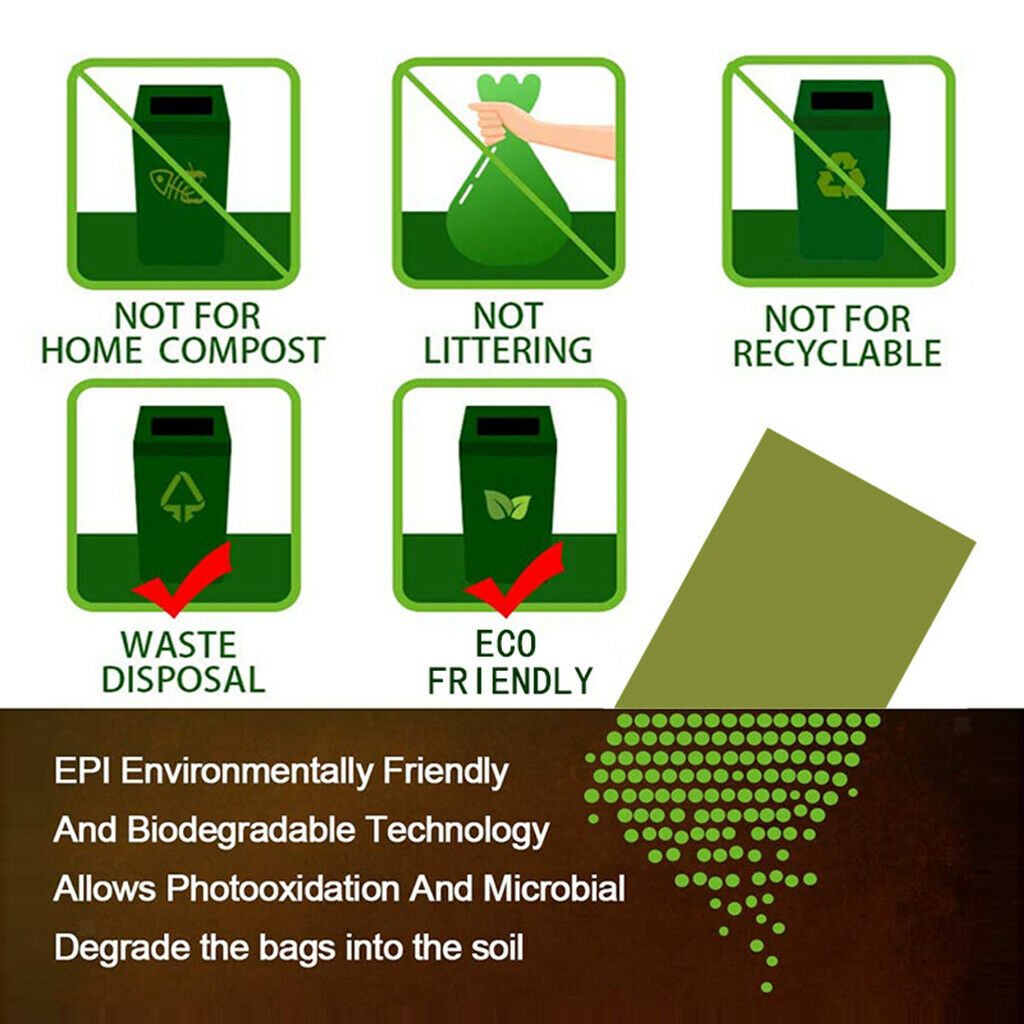 16Pieces Dog Poop Bags with Dispenser Unscented Refills Outdoor Travel