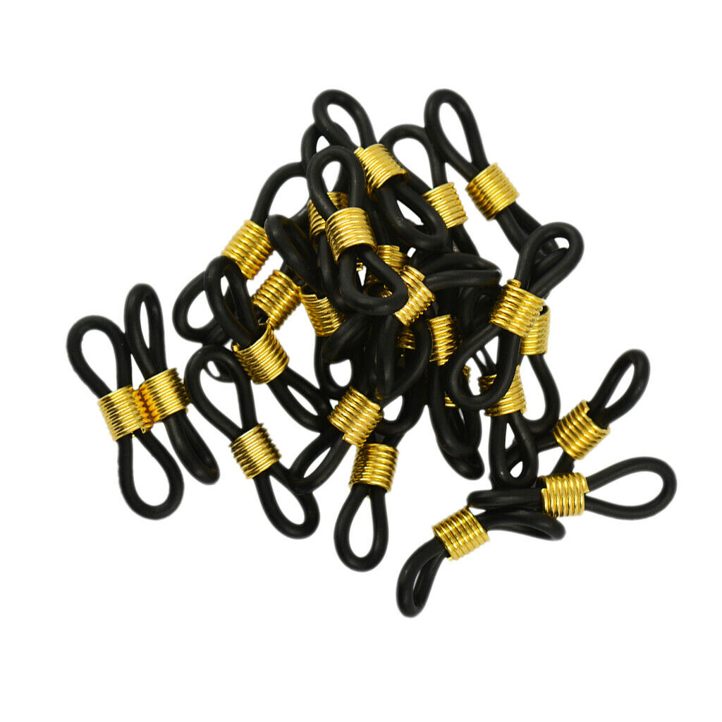 70 Pieces Eyeglasses Spectacle Strap Holder Rubber Loop Ends Eyewear Findings