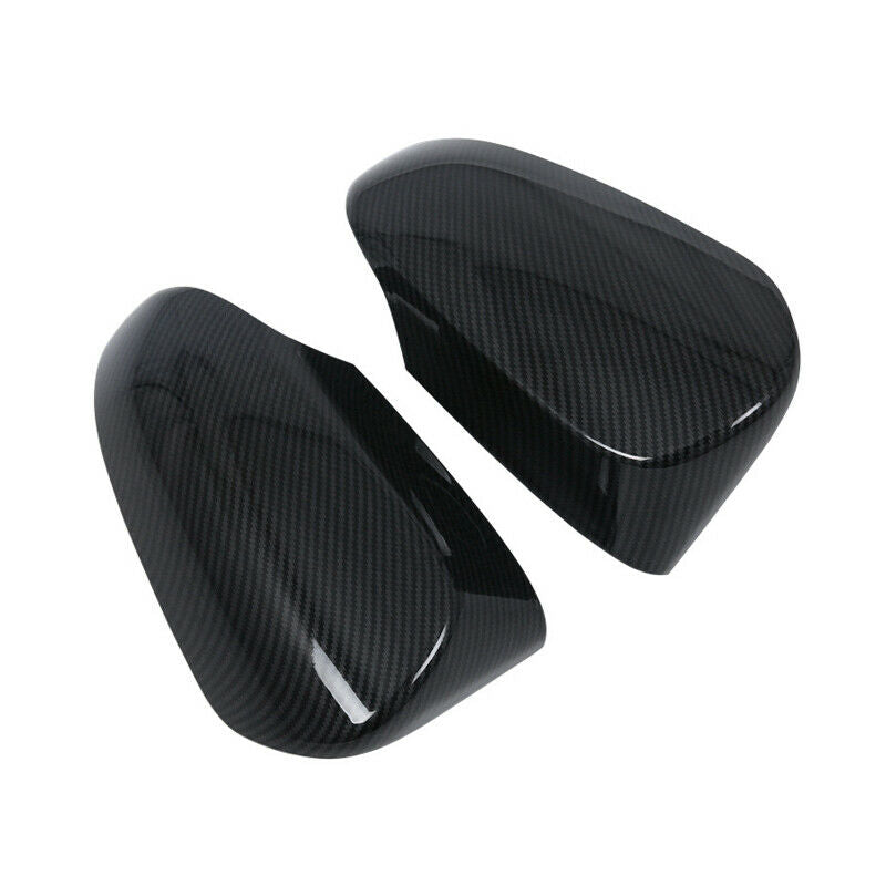 2PC Car Rear View Mirror Shell Cover Carbon Fiber Style Decor Fit For C-HR 16-18