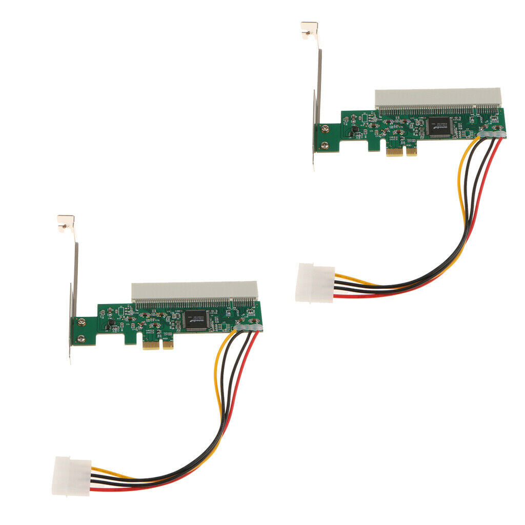 2x High Efficiency PCIe to PCI Bus Riser Card Converter for Computers