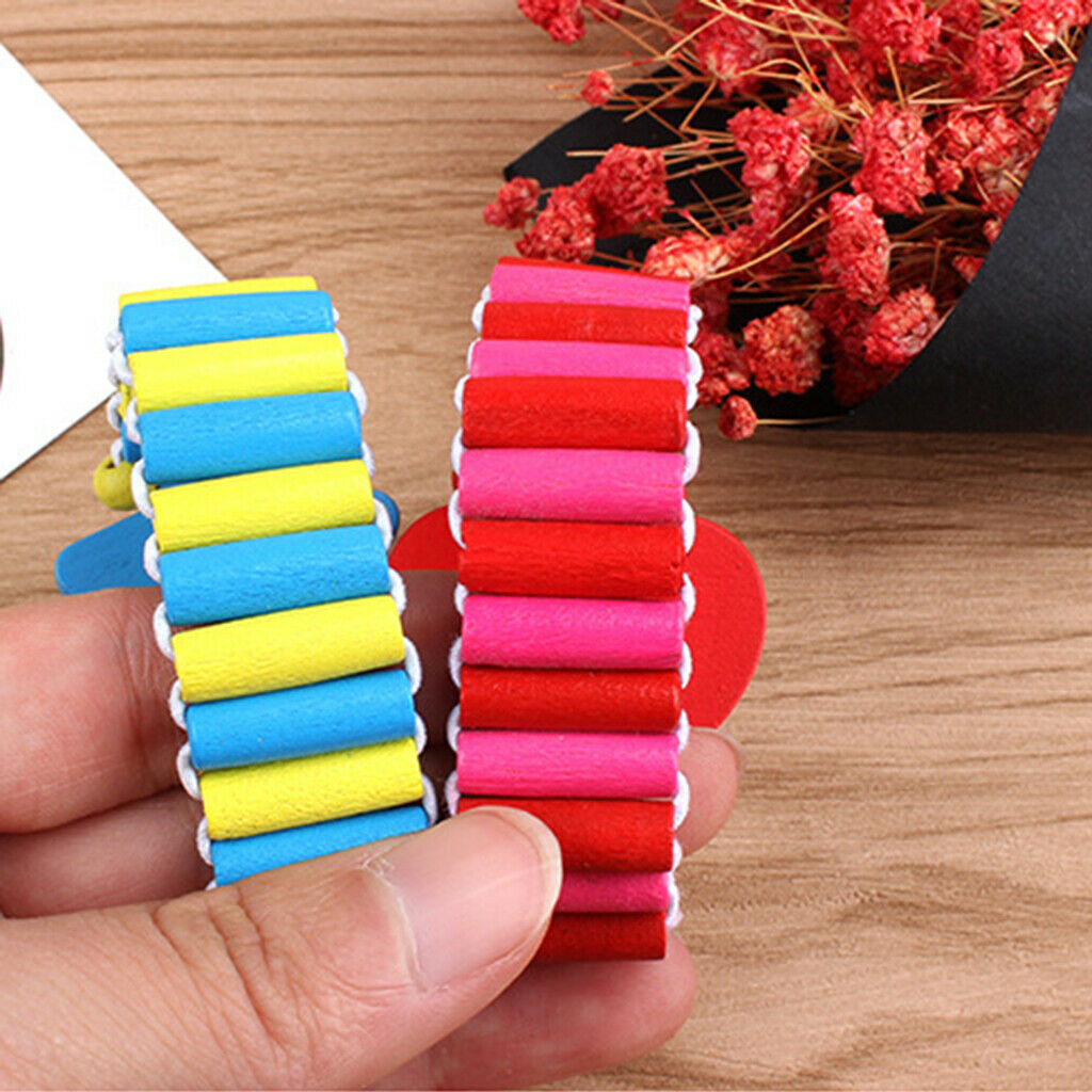 Set of 3 Wood Wristwatches Cartoon Watches Handicrafts Toys for Boys Girs