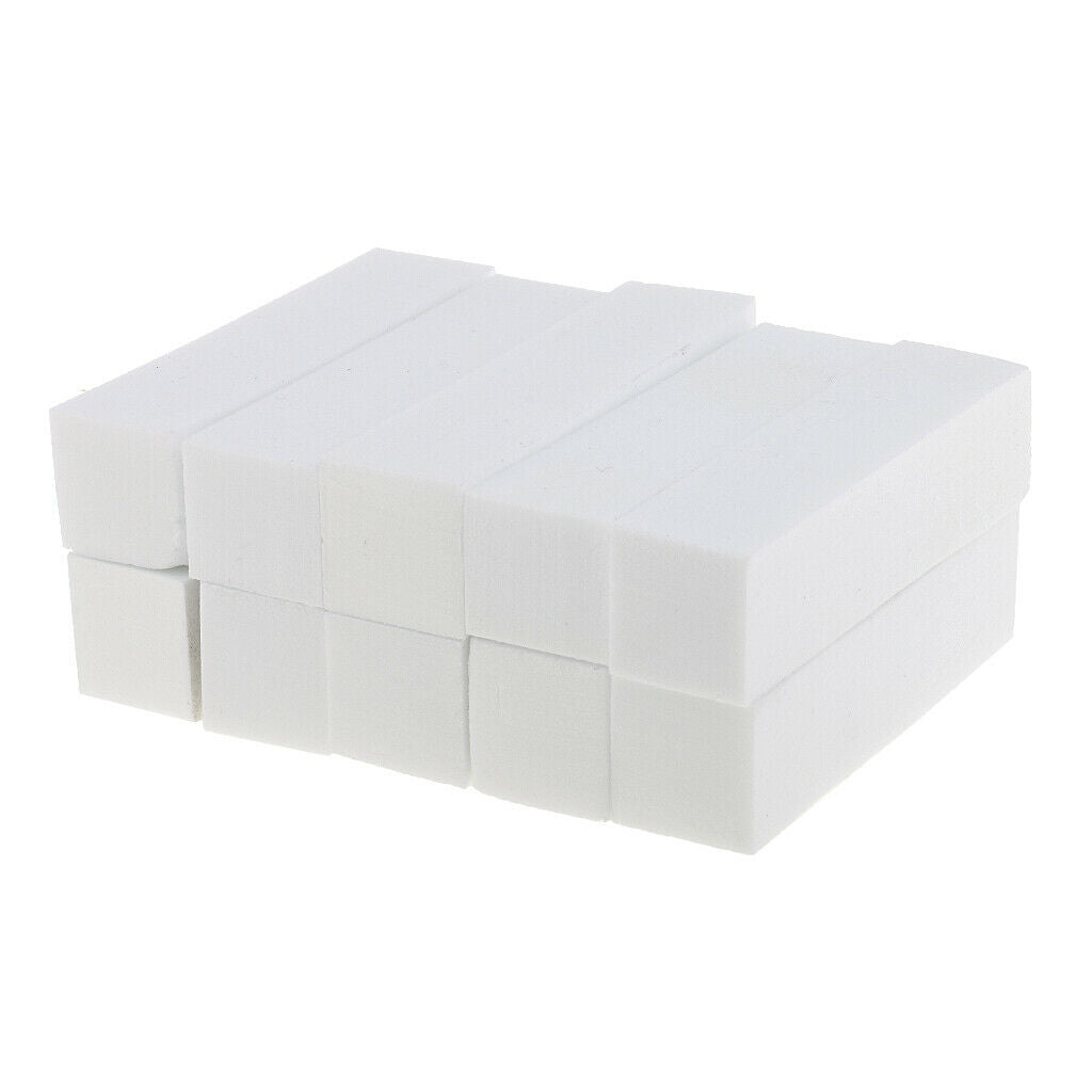 Pack of 10 Soft 4-Way Nail Art Filing Sponge Buffer Block Nails Files Tools