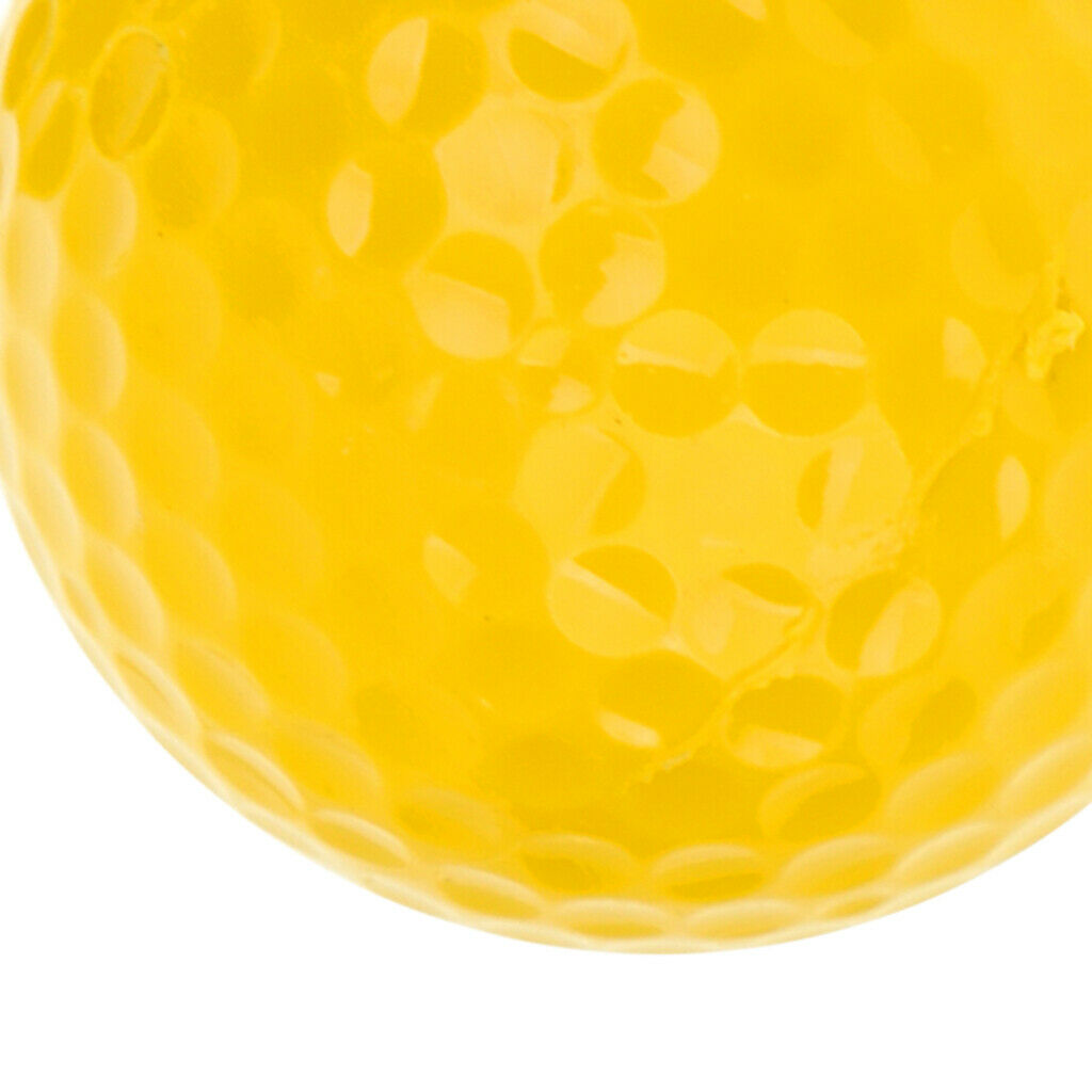 Elastic Synthetic Rubber Golf Balls Training Practice Ball Yellow 42.6mm