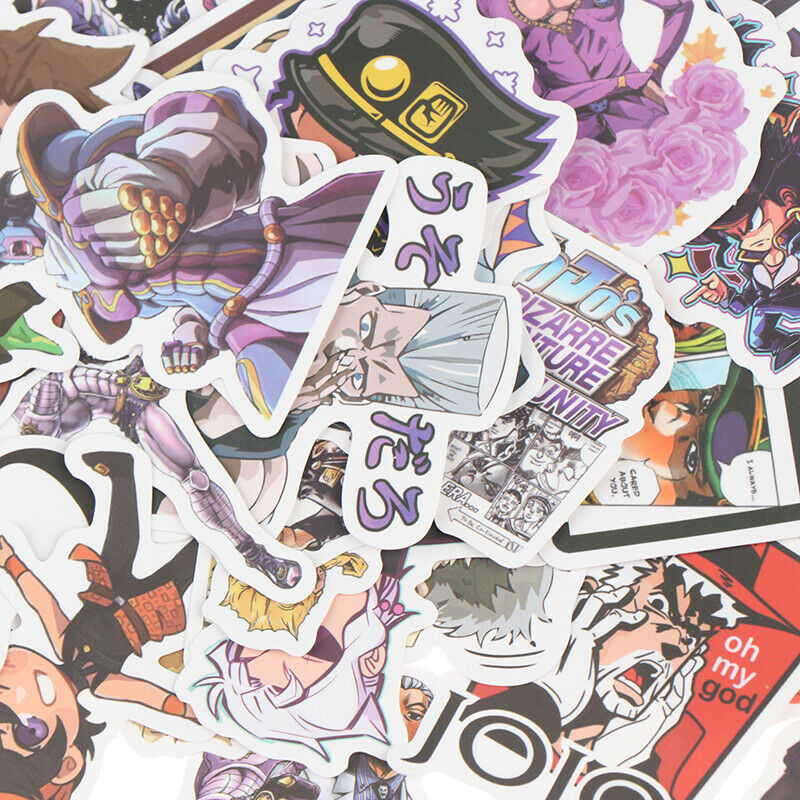 50Pcs Jojos Bizzare Adventure Stickers For Motorcycle Laptop Bicycle Skatebo^DD