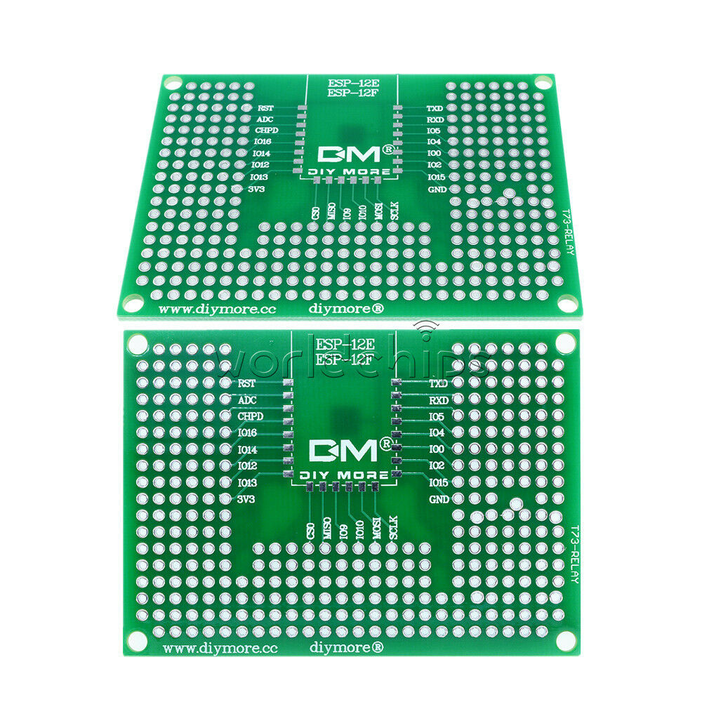 5X7CM Double Side Prototype PCB Relay Breadboard for ESP32 ESP32S ESP12E ESP12F
