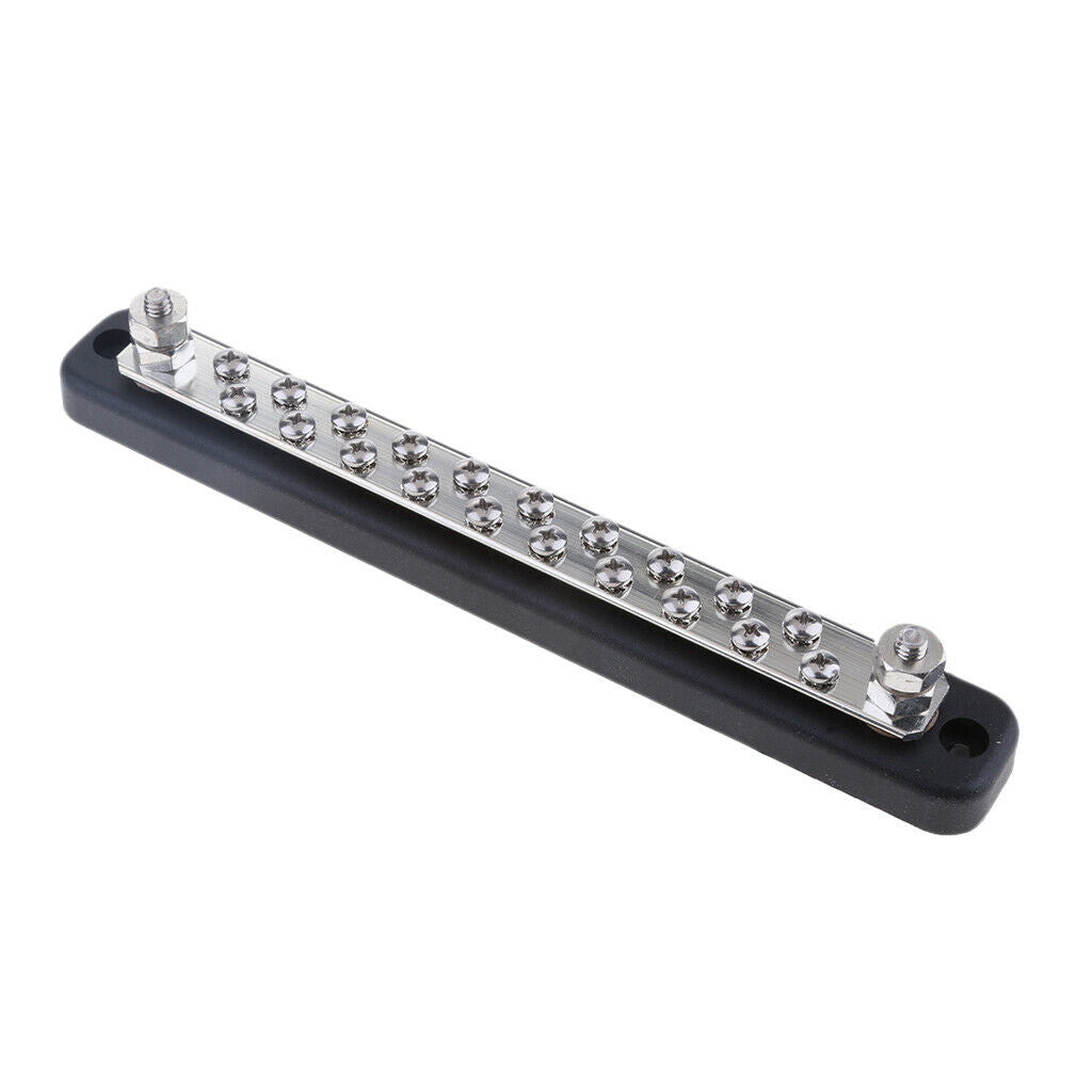 12V / 24V 20 WAY POWER DISTRIBUTION BUS STRIP 5x4mm SCREWS 100A