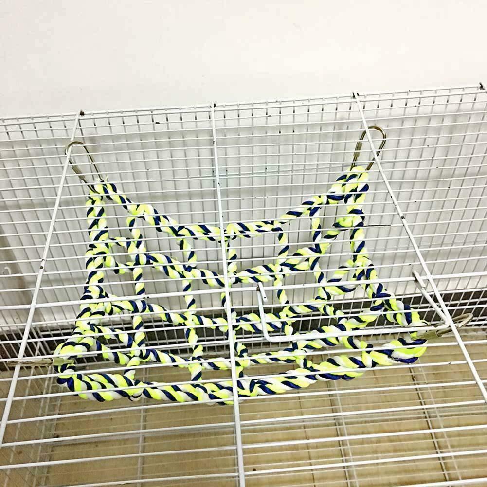 Parrot Climbing Net Bird Swing Rope Ladder Hanging Chewing Toys for Hamster @