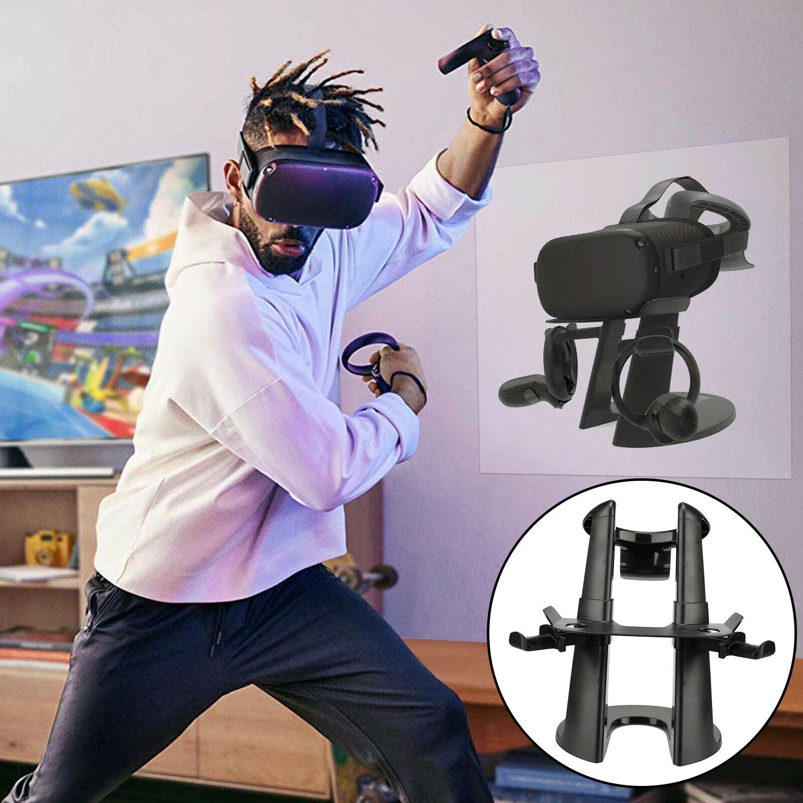 Display Holder for VR Headset Stand for  Quest Stable Base Easy to Use
