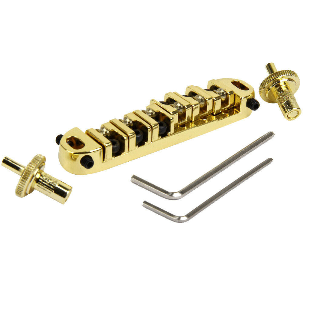 Zinc Alloy Metal Bridge Thumbwheel with Allen wrench Set for LP and Jazz Guitar