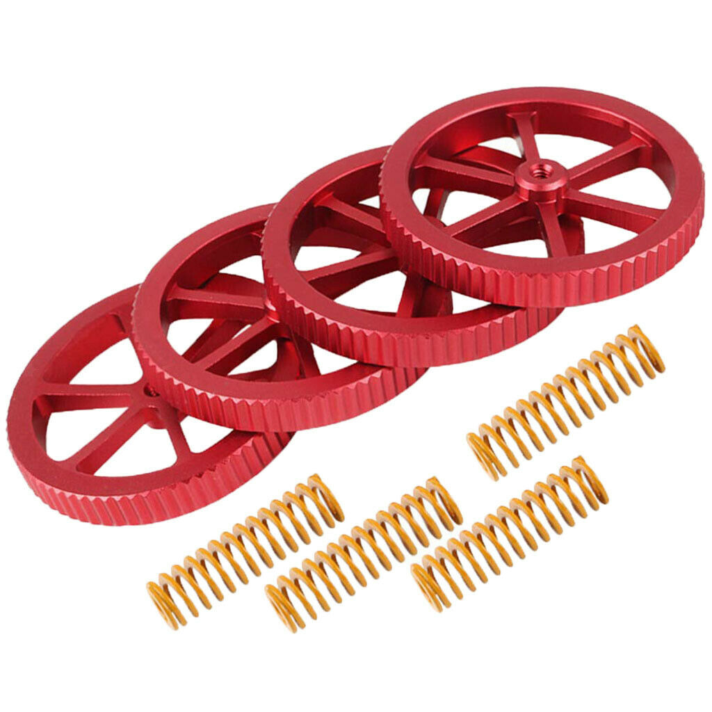 4x Hand Twist Leveling Nut + Die Springs for Ender CR-10S Pro CR-X CR 20
