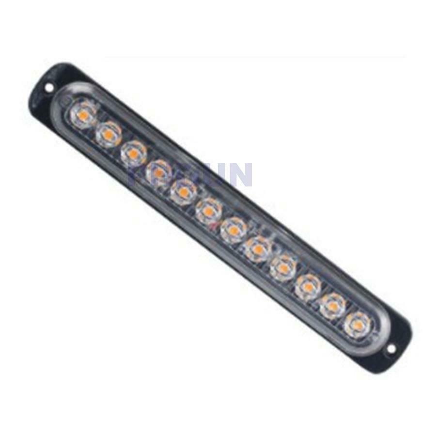2PCS Amber Light LED Strobe Flashing Warning Lights Tow Truck Van Signal Lamp
