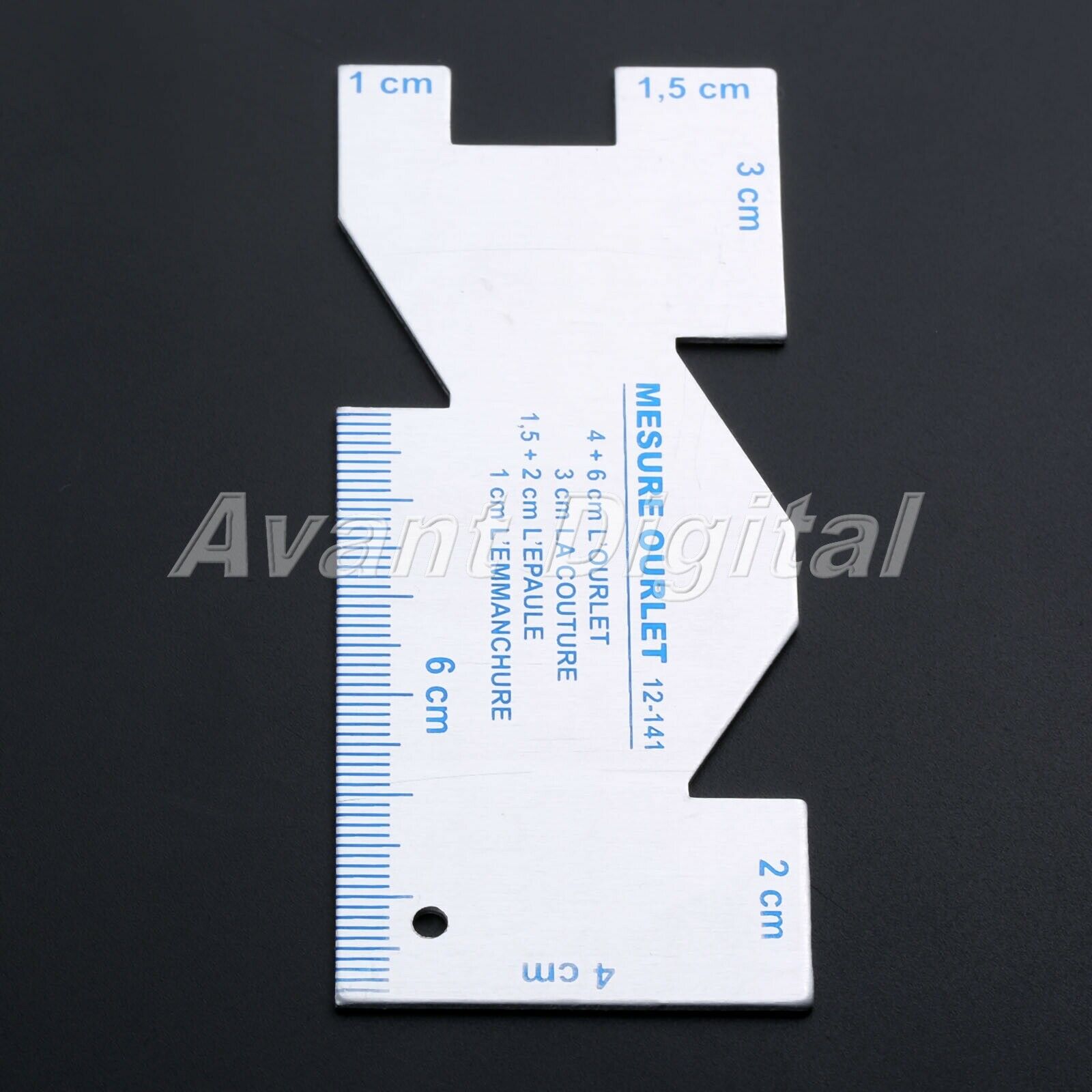 Metal Sewing Gauge Rulers Double Sides Durable Household Quilting Measuring Tool