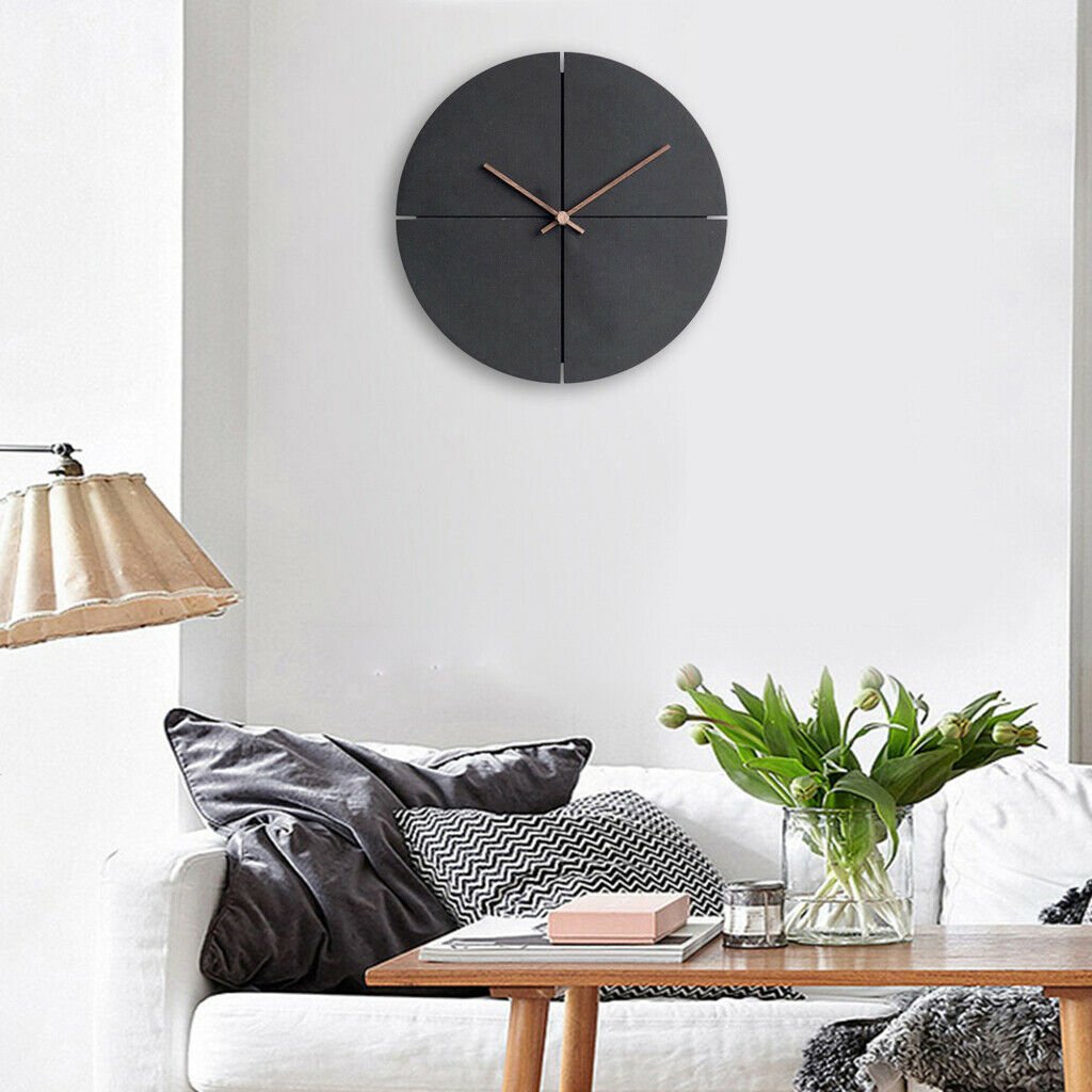 Minimalist Wooden 11" Wall Clock Silent Hanging Watch Home Decor Ornament