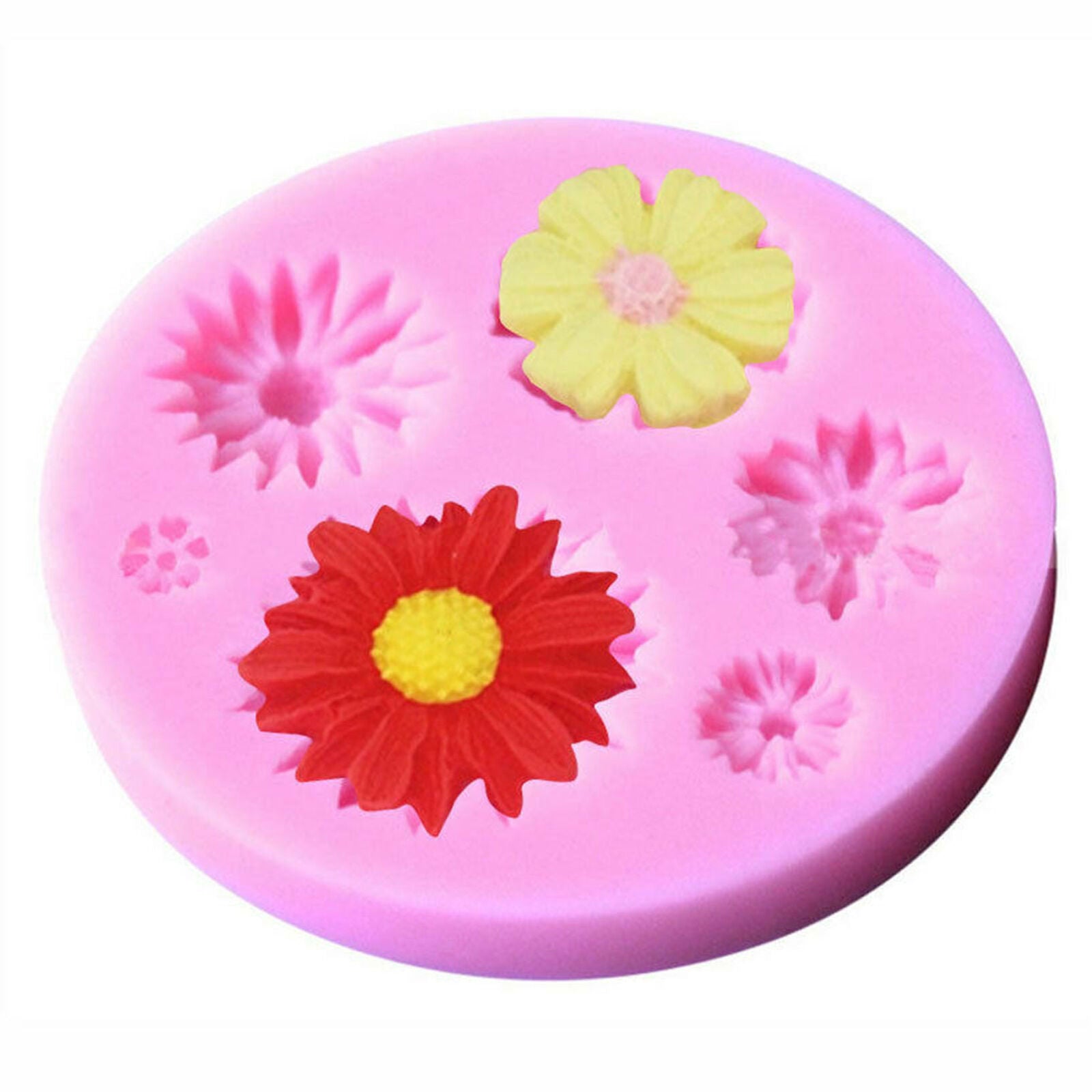 Mini Daisy Flower Shape Fondant Mold Silicone Pastry Cake Decor Mould Bake Tool