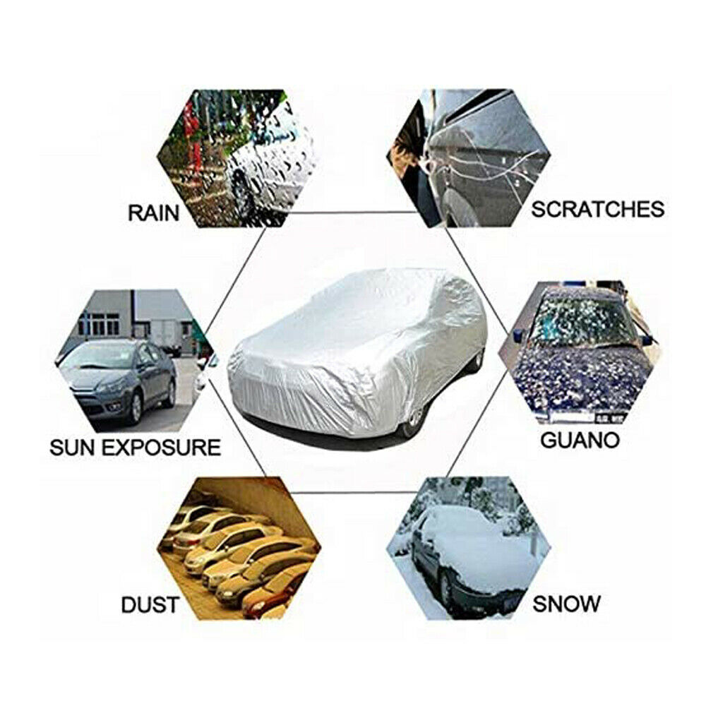 189'' UV Protection Car Cover Breathable Dustproof Full Car Cover Sedan L