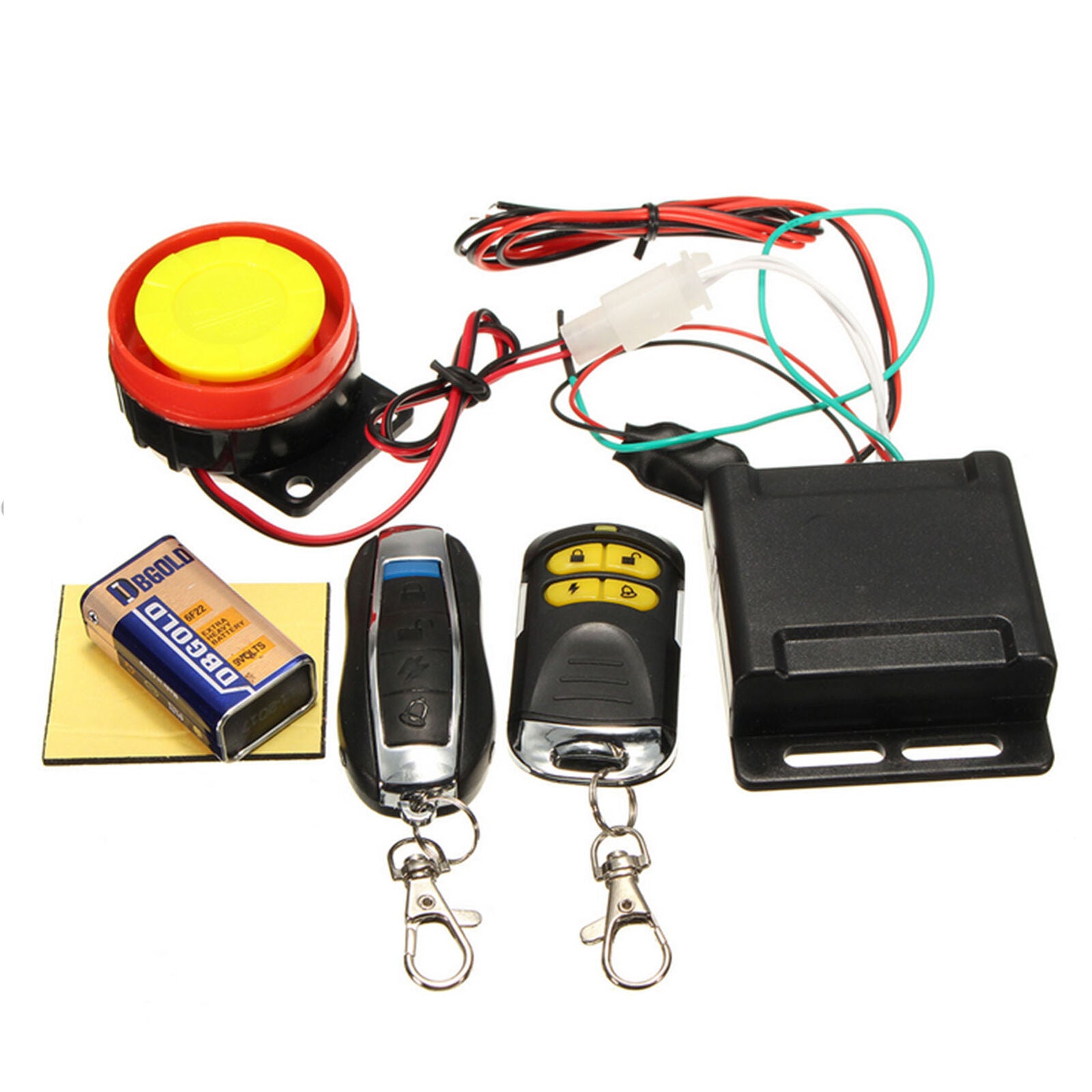 Scooter Car Security Alarm System Remote Control 12V Anti-theft Motorcycle Bike