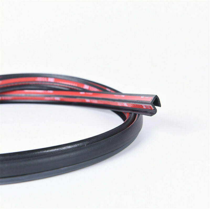 2 Meter B C Pillar Rubber Seal Strip Car Door Anti-Noise Dustproof Sealer Black