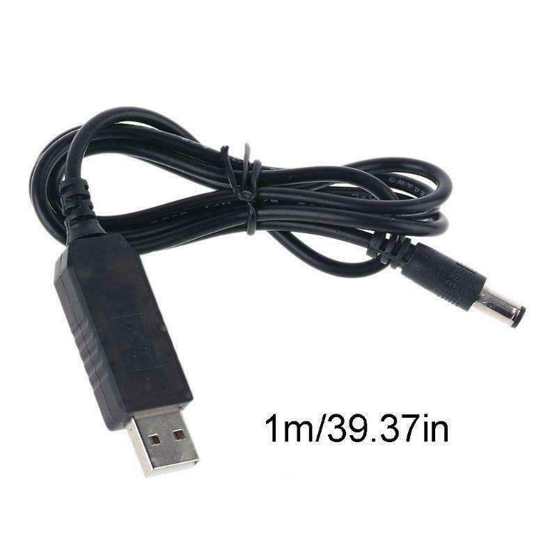QC3.0 USB to 5V-12V Adjustable Voltage 5.5x2.1mm Power Cable for WiFi Router LED