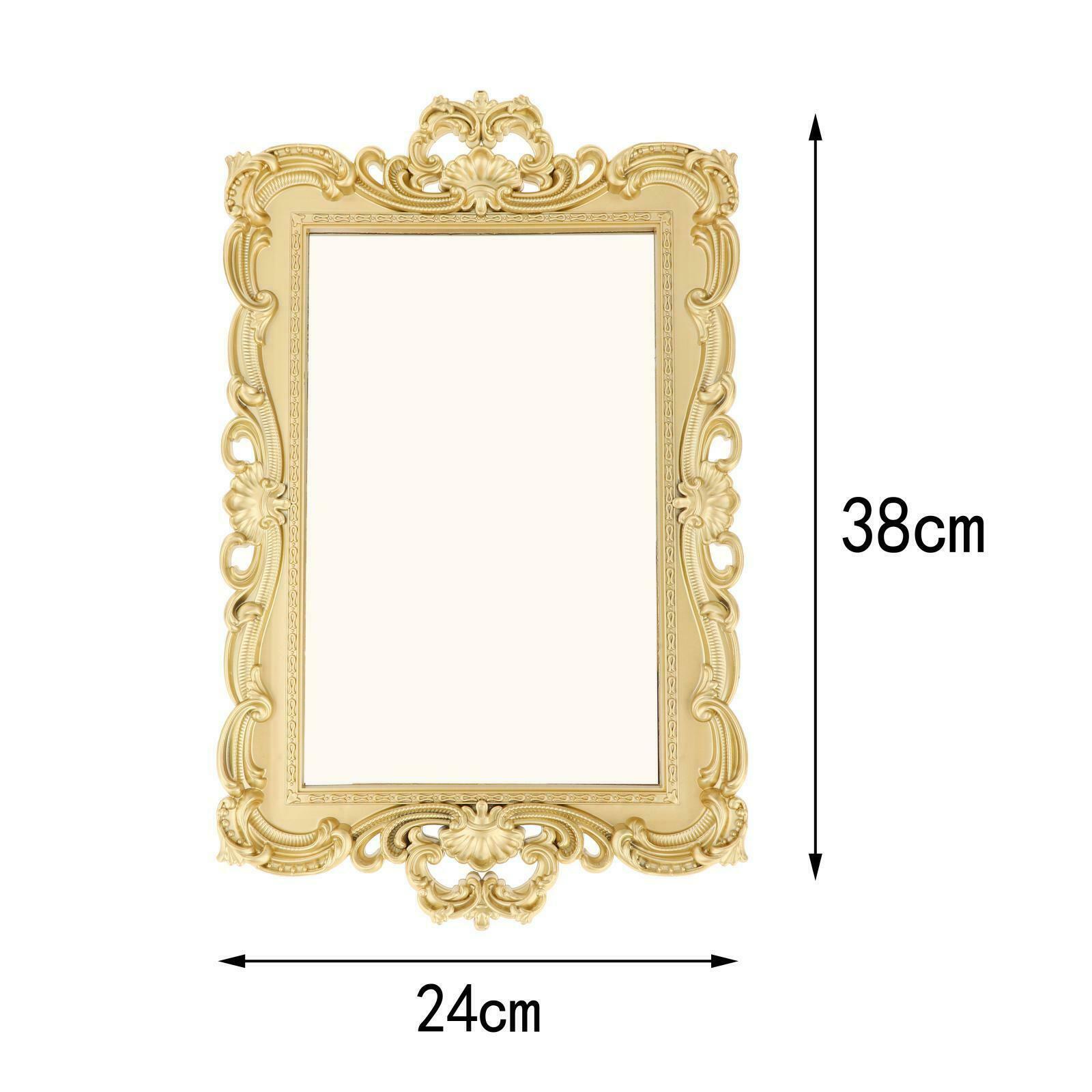 Retro Mirrored Vanity Tray Makeup Mirror Dresser Organizer Desktop Ornaments