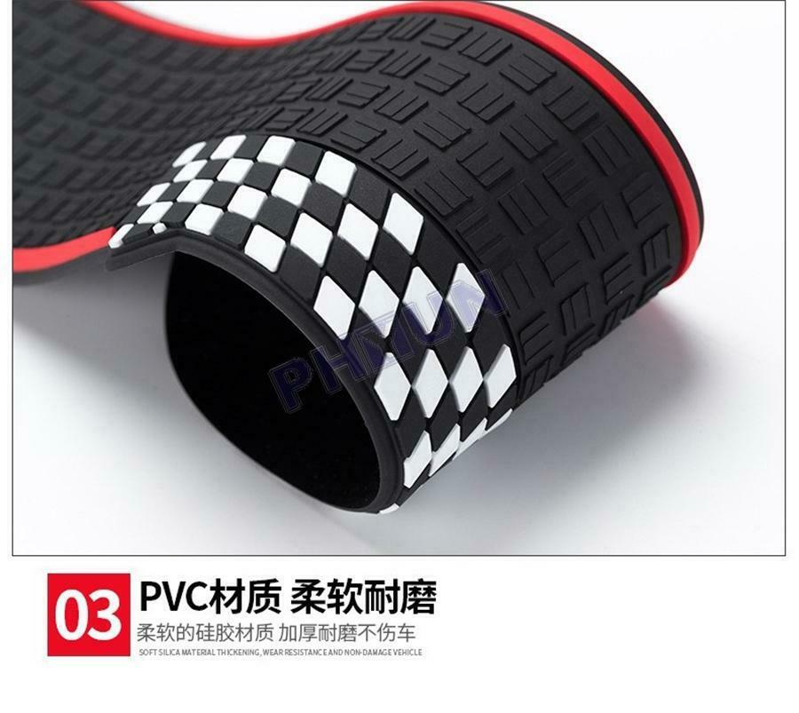 Car Rear Bumper Trunk Anti-scratch Protector Pad Cover Black+Red Racing Style