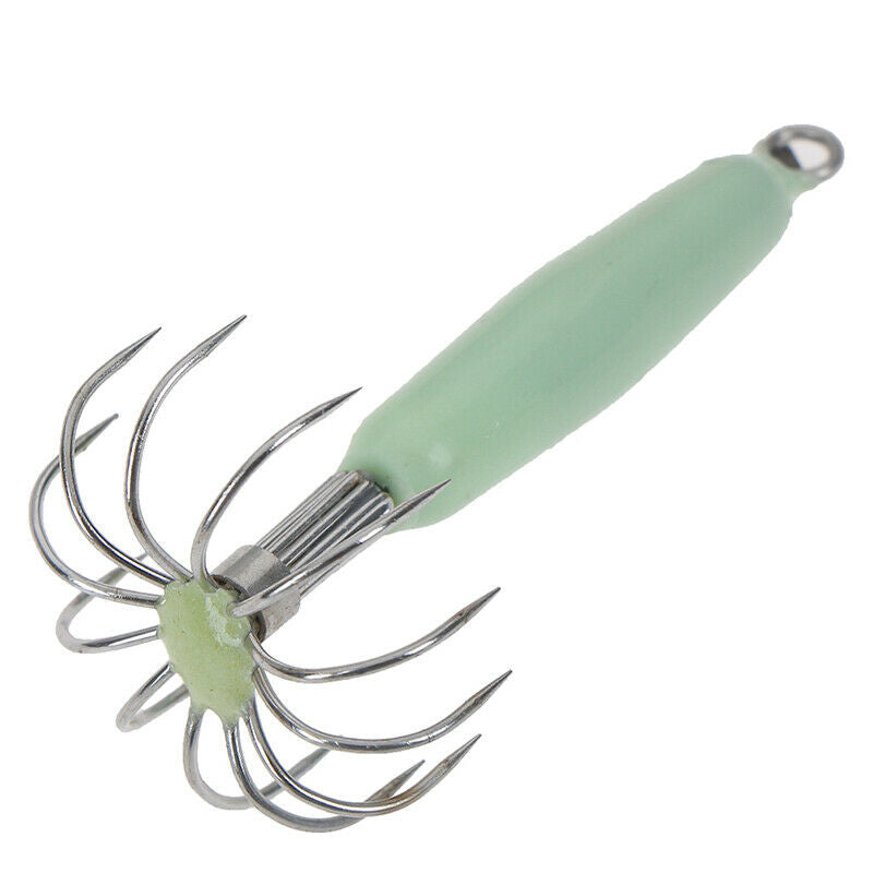 1Pc Fish Hook Luminous Squid Hook Fishing Tackle Lure Squid Jig Lure with HookUS