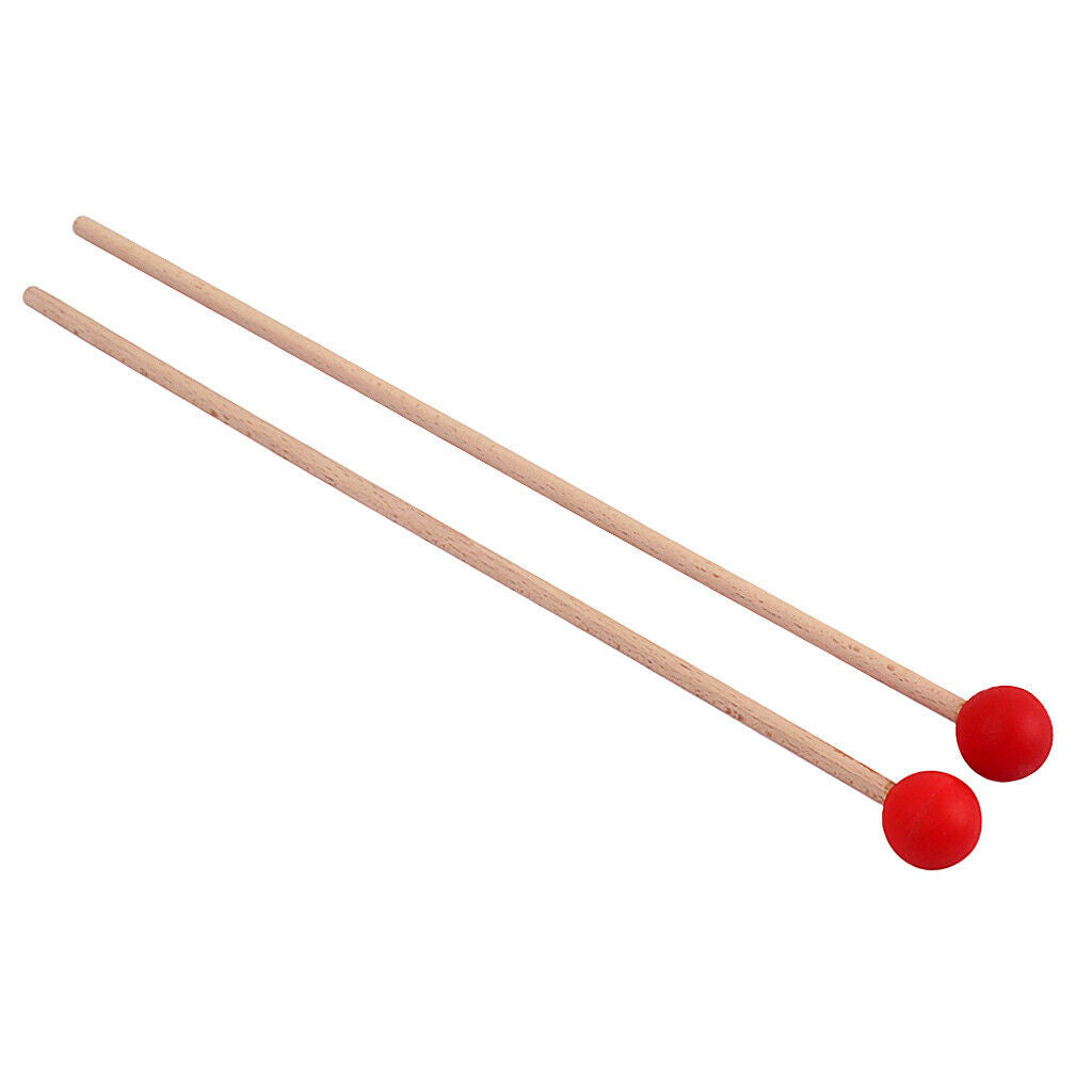 Drum Mallets Comfort Handle for Drum Percussion Accessory Parts Red