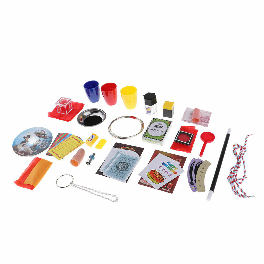 Beginner Magician Accessories Easy Magic Tricks Set w/Manual for Kids Adults