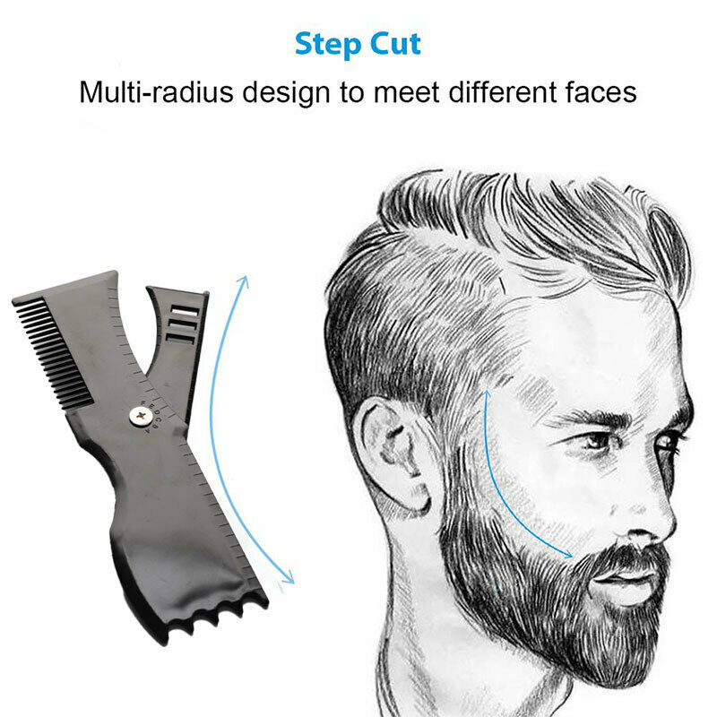 5 In 1 Men Beard Shaping Styling Template Comb Rotatable Beards Comb Beauty  FG
