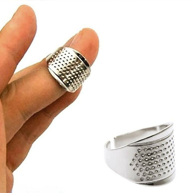 3x Metal Thimbles Traditional Adjustable Ring Tailor Sewing Quilting Home Supply