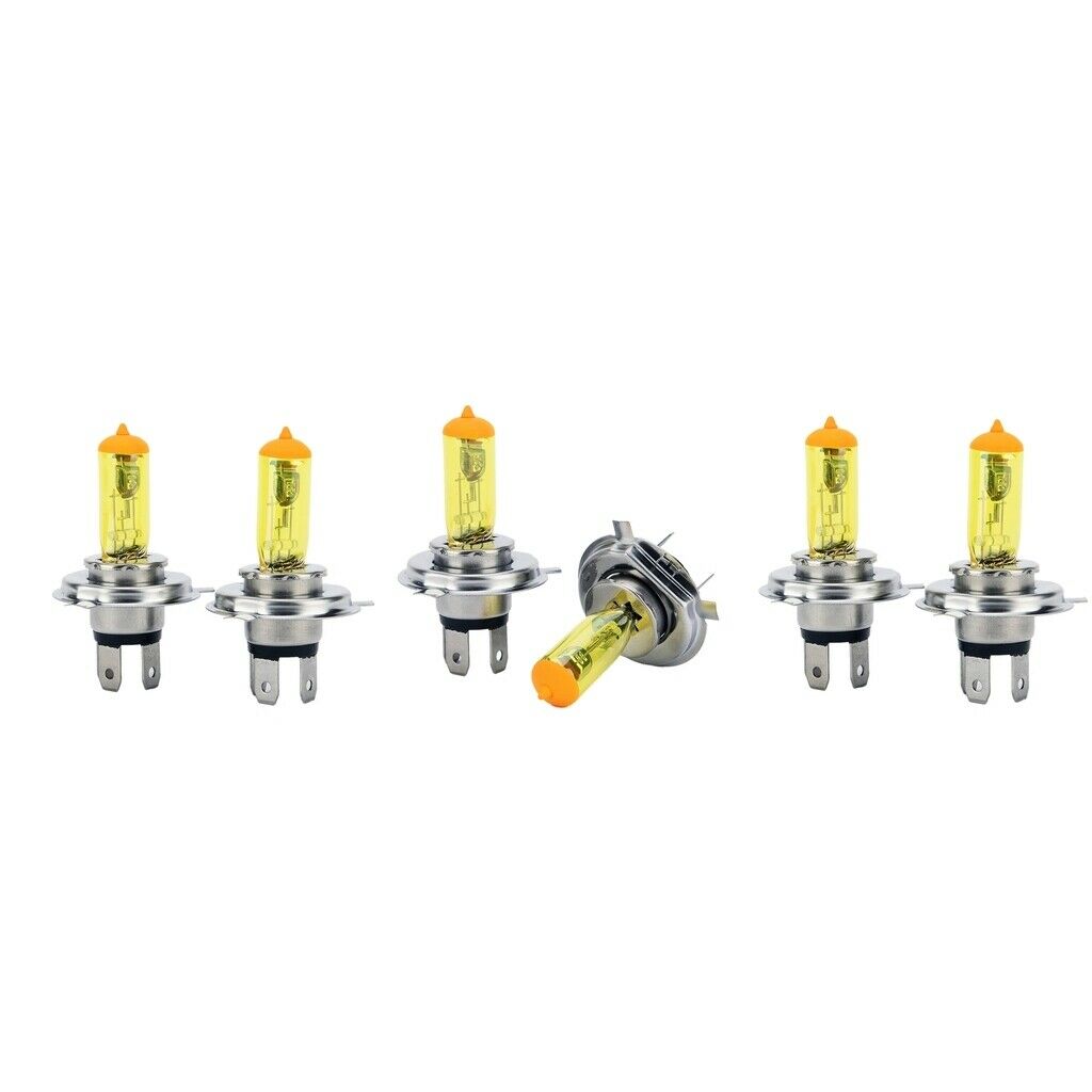 6pcs H4 DC 12V 100w Yellow Led Fog Light Bulbs Halogen Car Parking Headlight