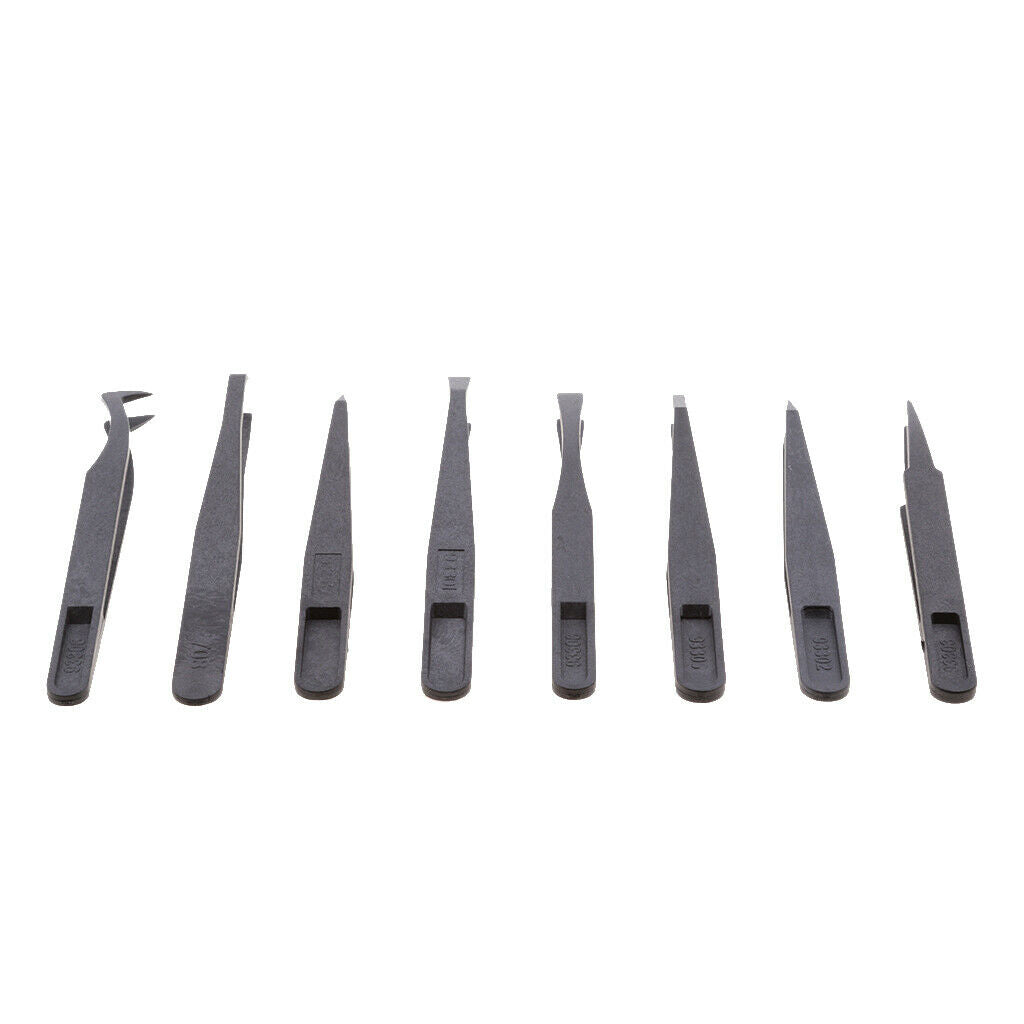 8 PCS Tweezer Set, Anti-Static Tweezers Non-magnetic  for Fix Cell Phone PC