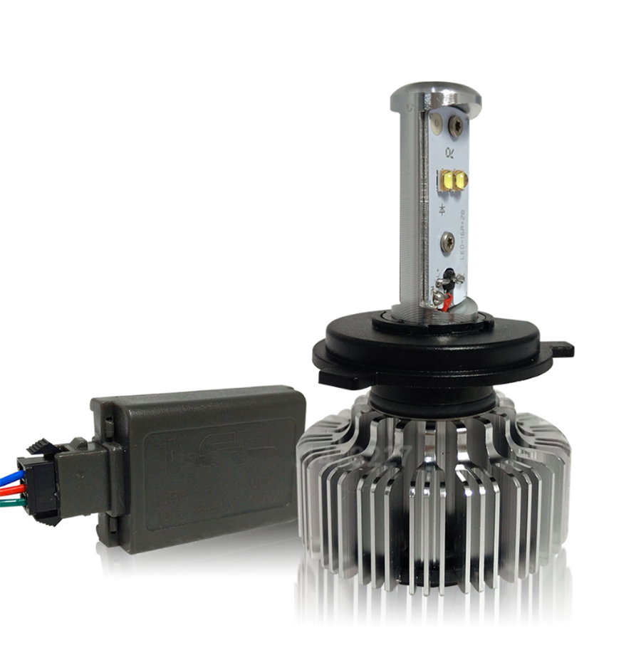 1Pcs H4 9003 20W  Chip Motorcycle Bike LED Headlight Hi-Lo 6000K 3000LM Bulb