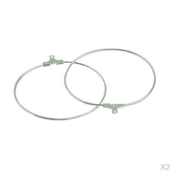 Prettyia 40X Beading Jewelry Hoop Loop Earrings Ear Wire DIY Findings Crafts