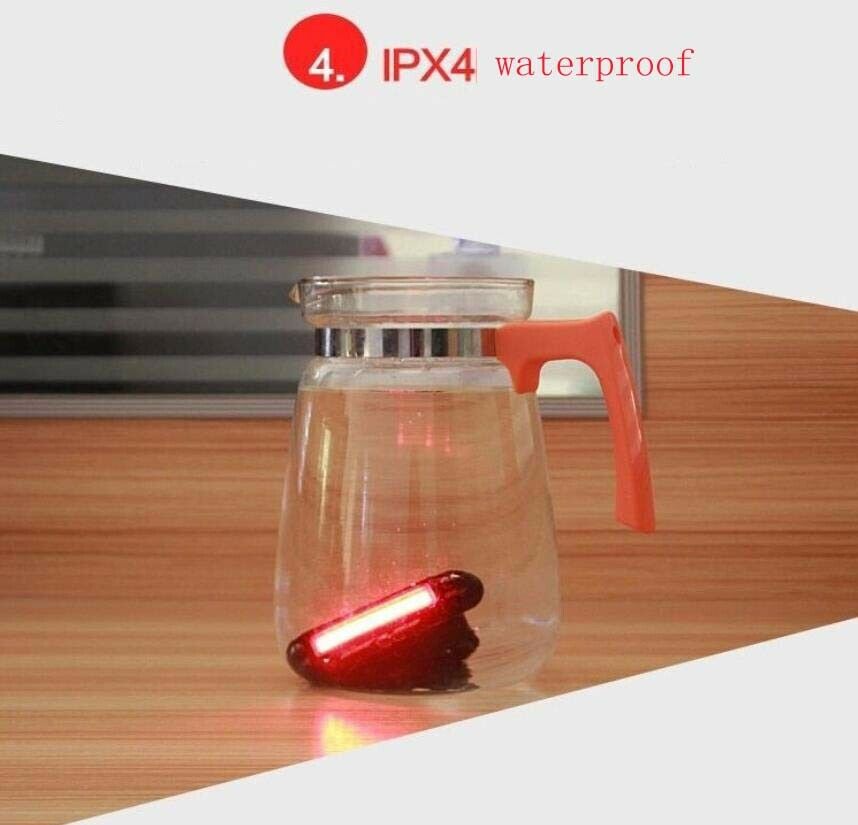 Bike Tail Light USB Charging Bicycle COB Lamp Safety Warning Light Tricolor