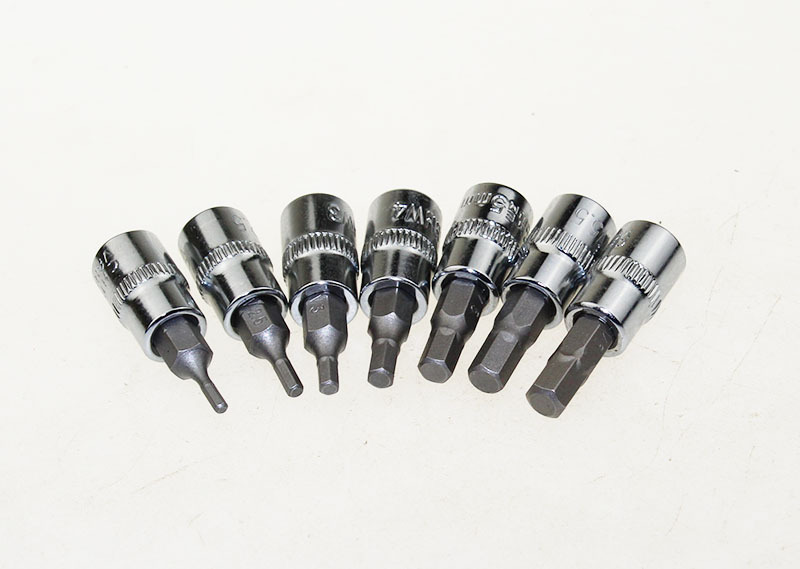 13 Pcs Hexagonal Socket 1/4 3/8 1/2 Head Mirror Chrome Vanadium Steel Socket