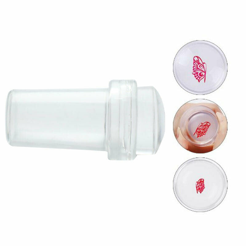 2.4cm Jelly Nail Art Stamper Scraper Set DIY Design Silicone Stamping ToolsJ Kt